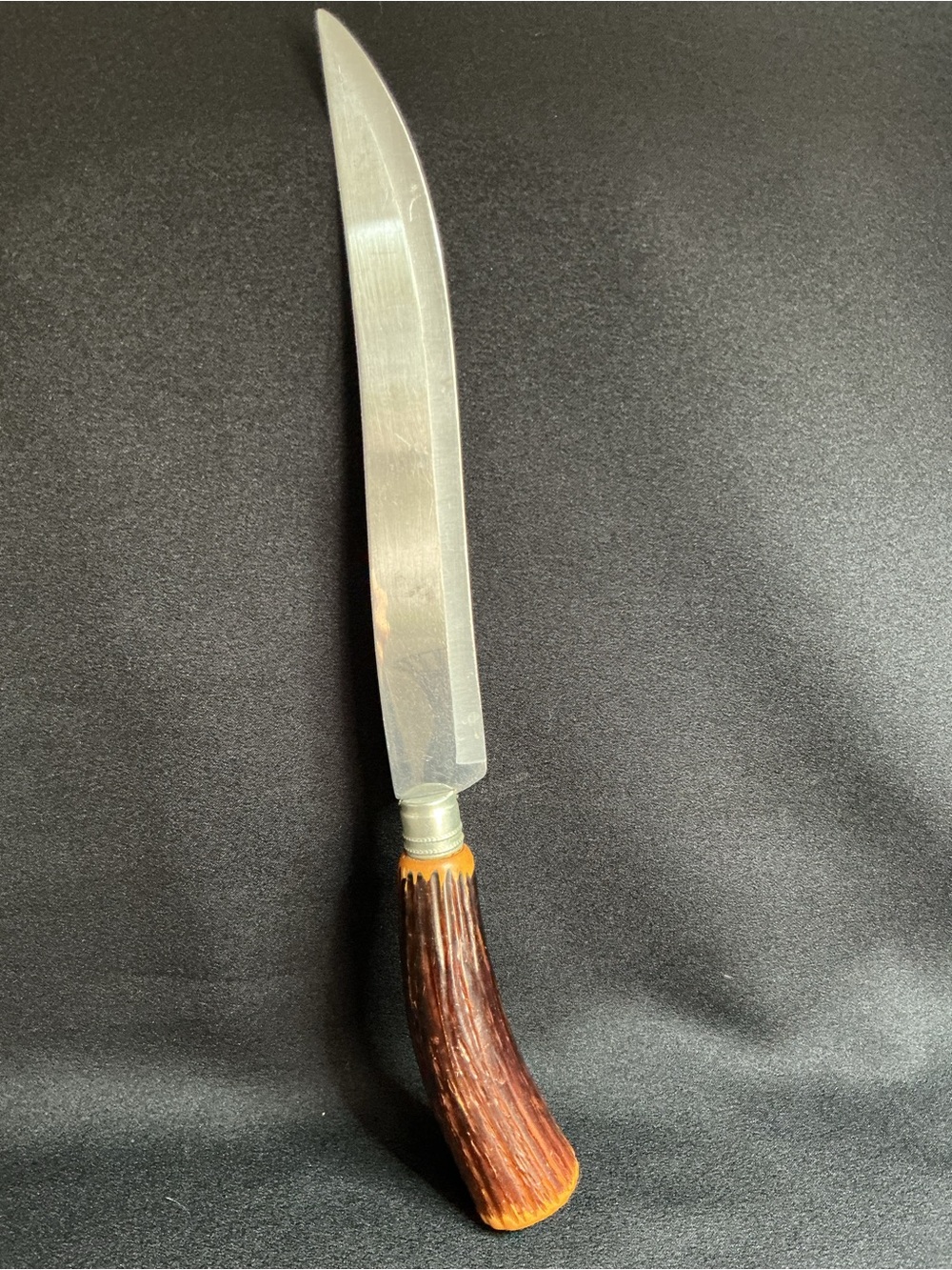 Vintage Sheffield Curved Stainless Blade with Brown Faux Horn Bakelite Handle